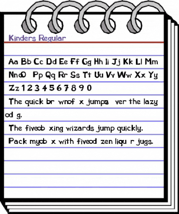 Kinders Regular animated font preview