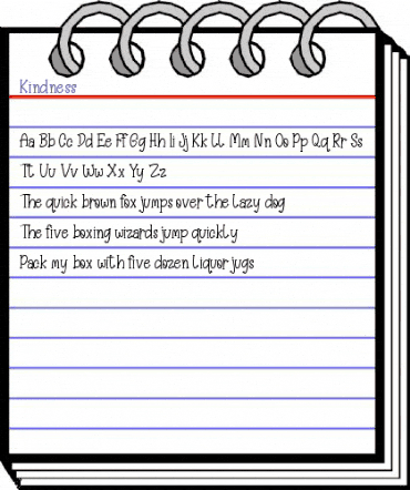 Kindness Regular animated font preview Kindness Regular animated font preview