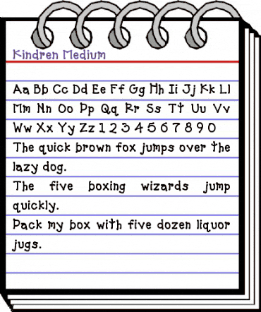 Kindren Medium animated font preview
