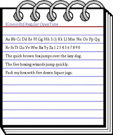 Kinesis Std Regular animated font preview Kinesis Std Regular animated font preview