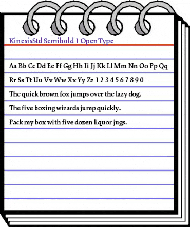 Kinesis Std Semibold animated font preview Kinesis Std Semibold animated font preview