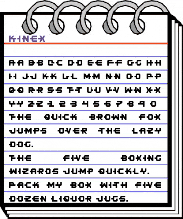 Kinex Regular animated font preview