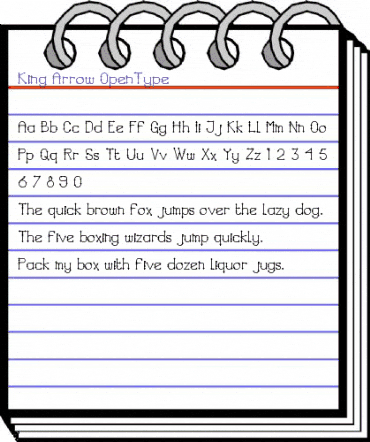 King Arrow Regular animated font preview King Arrow Regular animated font preview