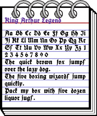 King Arthur Legend Regular animated font preview