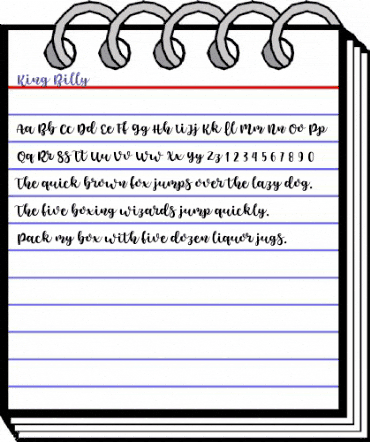 King Billy Regular animated font preview