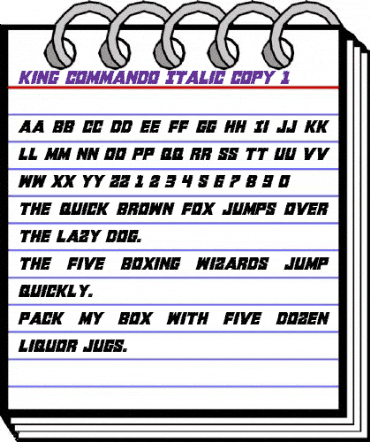 King Commando Italic Italic animated font preview King Commando Italic Italic animated font preview