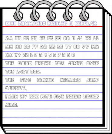 King Commando Riddled III Regular animated font preview King Commando Riddled III Regular animated font preview