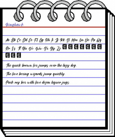 Kinghawk Regular animated font preview