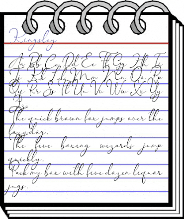 Kingsley Regular animated font preview