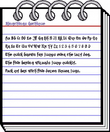Kingthings Gothique Regular animated font preview Kingthings Gothique Regular animated font preview