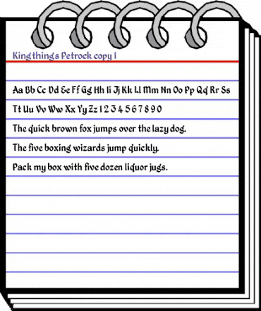Kingthings Petrock Regular animated font preview