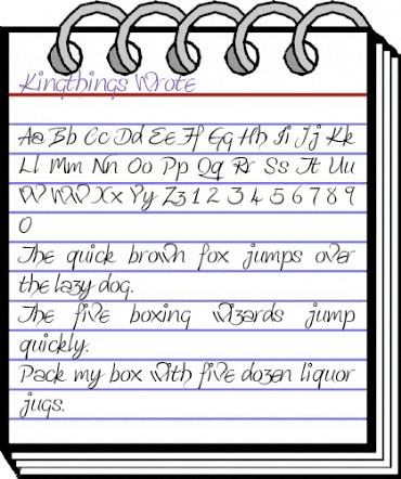 Kingthings Wrote Regular animated font preview Kingthings Wrote Regular animated font preview