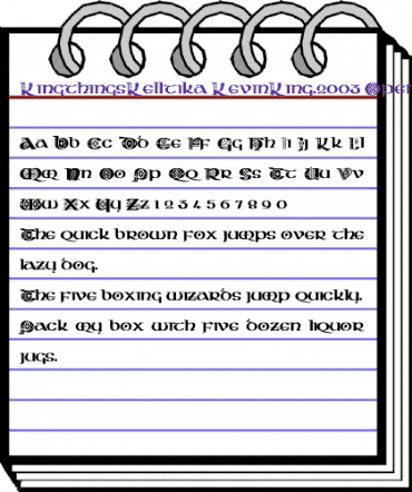 Kingthings Kelltika Uncials animated font preview