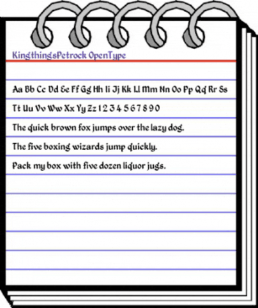 Kingthings Petrock Regular animated font preview Kingthings Petrock Regular animated font preview