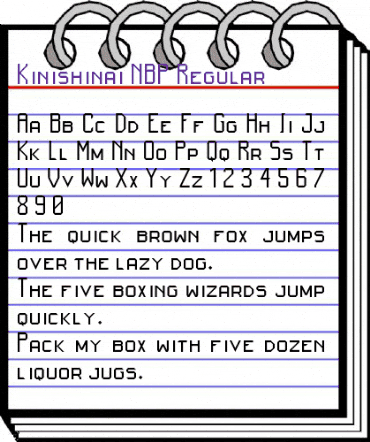 Kinishinai NBP Regular animated font preview Kinishinai NBP Regular animated font preview