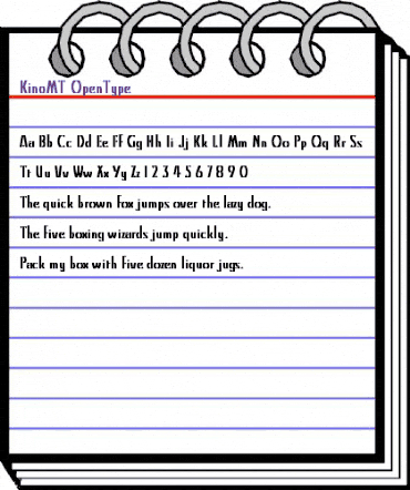 Kino MT Regular animated font preview