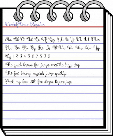 Kiranty Demo Regular animated font preview Kiranty Demo Regular animated font preview