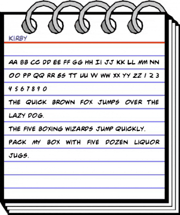 Kirby Regular animated font preview