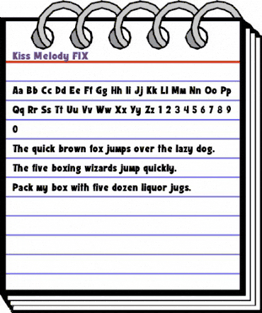 Kiss Melody FIX Regular animated font preview Kiss Melody FIX Regular animated font preview