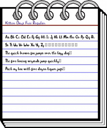 Kitten Days Free Regular animated font preview Kitten Days Free Regular animated font preview