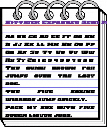 Kittrick Expanded Semi-Italic Expanded Semi-Italic animated font preview Kittrick Expanded Semi-Italic Expanded Semi-Italic animated font preview
