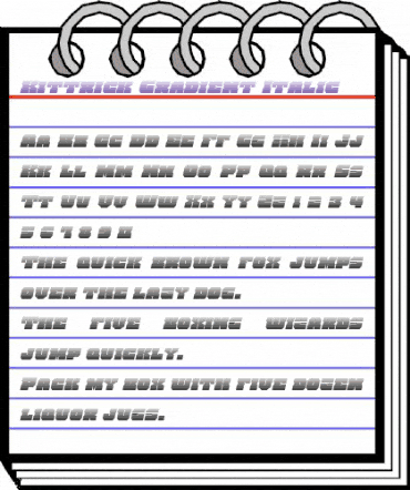 Kittrick Gradient Italic Italic animated font preview Kittrick Gradient Italic Italic animated font preview