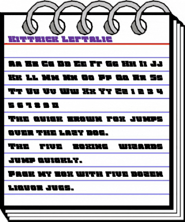 Kittrick Leftalic Italic animated font preview Kittrick Leftalic Italic animated font preview