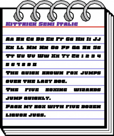 Kittrick Semi-Italic Semi-Italic animated font preview Kittrick Semi-Italic Semi-Italic animated font preview
