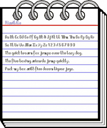 Kiwilite Regular animated font preview Kiwilite Regular animated font preview