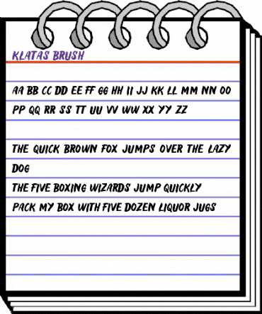Klatas Brush animated font preview