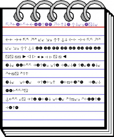 Klavika Arrows Light animated font preview Klavika Arrows Light animated font preview