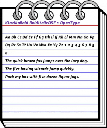 Klavika Bold Bold Italic OSF animated font preview Klavika Bold Bold Italic OSF animated font preview