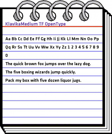 Klavika Medium Medium animated font preview