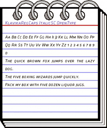 Klavika Reg Caps Italic animated font preview Klavika Reg Caps Italic animated font preview