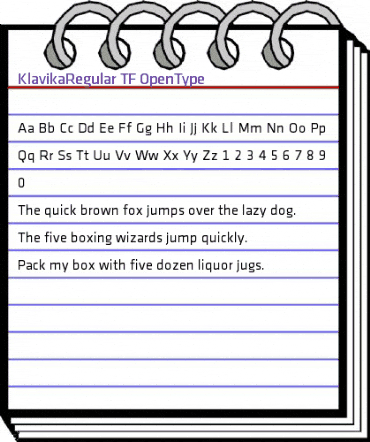 Klavika Regular Regular animated font preview Klavika Regular Regular animated font preview