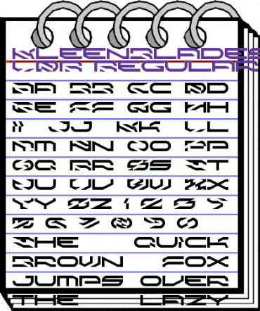 KleenBlades LDR Regular animated font preview KleenBlades LDR Regular animated font preview