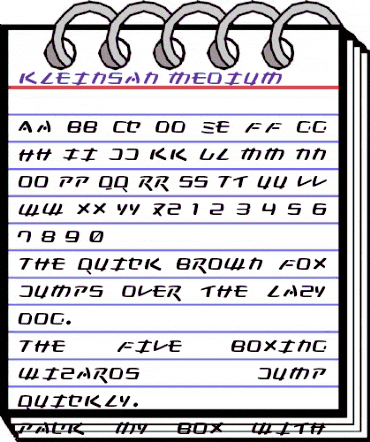Kleinsan Regular animated font preview Kleinsan Regular animated font preview