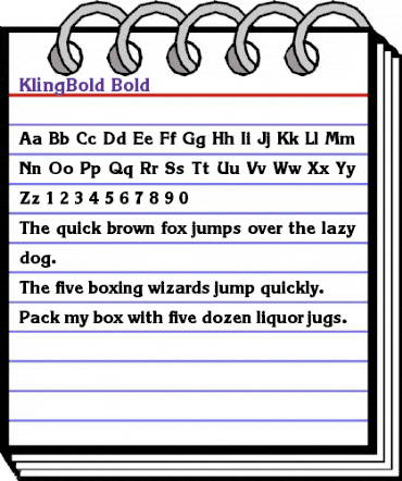 KlingBold Bold animated font preview KlingBold Bold animated font preview