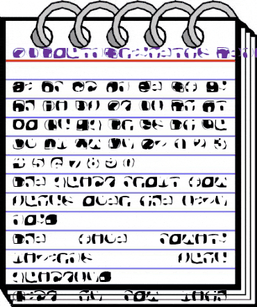 KLRoundFragments Regular animated font preview