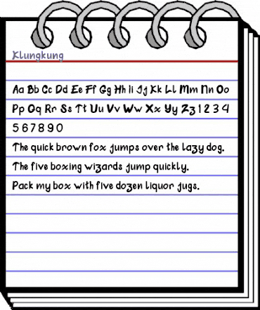 Klungkung Regular animated font preview