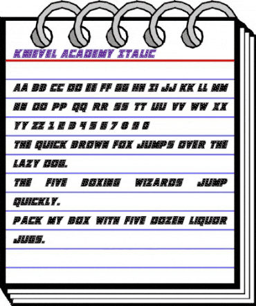 Knievel Academy Italic Italic animated font preview