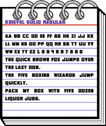 Knievel Solid Regular animated font preview