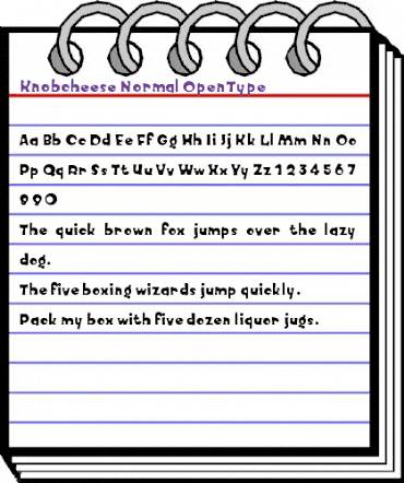Knobcheese Normal animated font preview Knobcheese Normal animated font preview