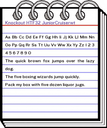 Knockout HTF32 JuniorCruiserwt animated font preview