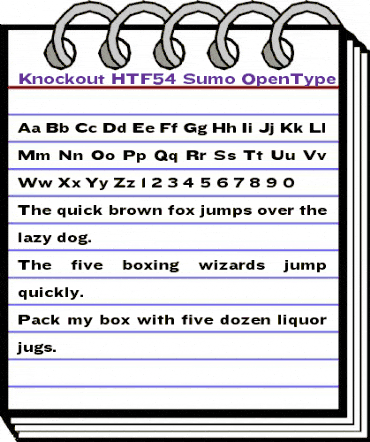 Knockout HTF54-Sumo animated font preview Knockout HTF54-Sumo animated font preview