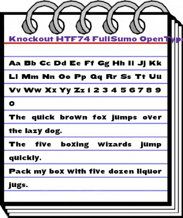 Knockout HTF74-FullSumo animated font preview