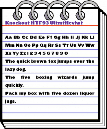 Knockout Medium animated font preview Knockout Medium animated font preview