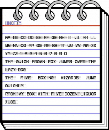 Knotty Regular animated font preview Knotty Regular animated font preview