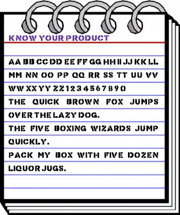 Know Your Product Regular animated font preview Know Your Product Regular animated font preview