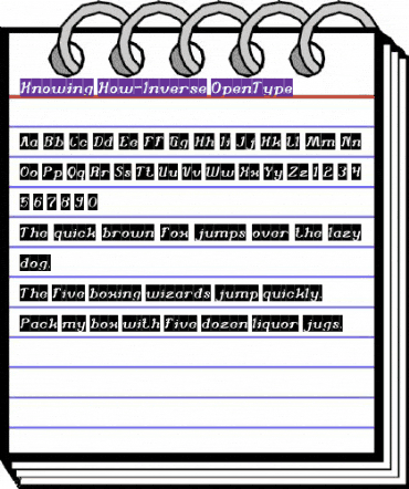 Knowing How-Inverse Regular animated font preview